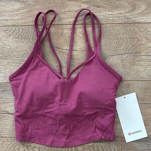 NWT Lululemon Align Strappy Ribbed Tank Women's size 2 WAHM Washed Mauve $78